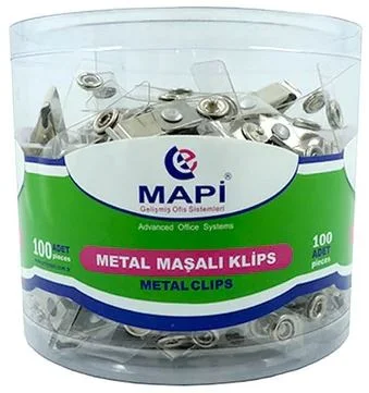 MAPİ KLİPS METAL MAŞALI ŞEFFAF 100 LÜ 910 05 06