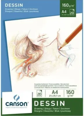 CANSON ÇİZİM BLOĞU LEISURE DESSIN A4 160 GR 20 SF 200005779