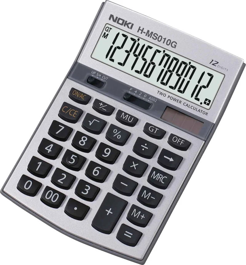 NOKİ HESAP MAKİNESİ 12 HANE H-MS010G GRİ