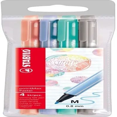 STABILO KEÇELİ KALEM POINTMAX SET  4 RENK PASTEL 488/4-02