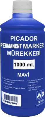 PICADOR PERMANENT MARKER MÜREKKEBİ 1000 ML MAVİ KB039
