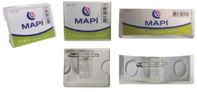 MAPİ İSİMLİK DİKDÖRTGEN 45X38 ŞEFFAF 5Lİ 501 01 15