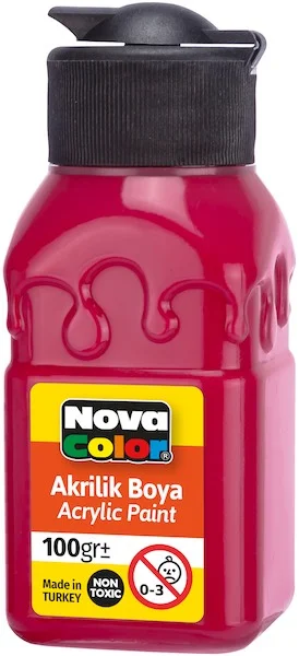NOVA COLOR AKRİLİK BOYA 100 GR ATEŞ KIRMIZI NC-2023