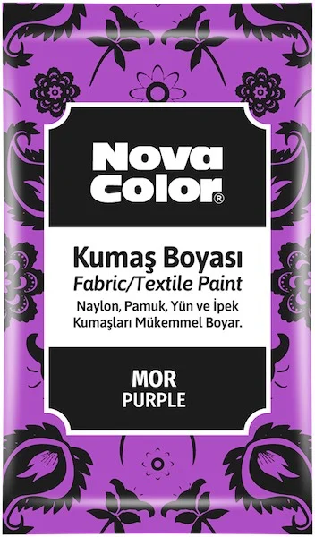 NOVA COLOR KUMAŞ BOYASI TOZ 12 GR MOR NC-907