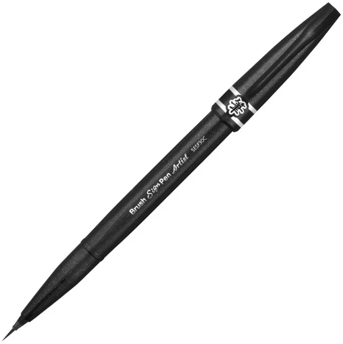 PENTEL FIRÇA UÇLU KALEM BRUSH SING PEN SİYAH Y SESF30C-A