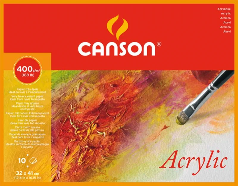 CANSON AKRİLİK BOYA BLOĞU BLK CANACRYLIQ 32x41 400 GR 10 SF 200807409