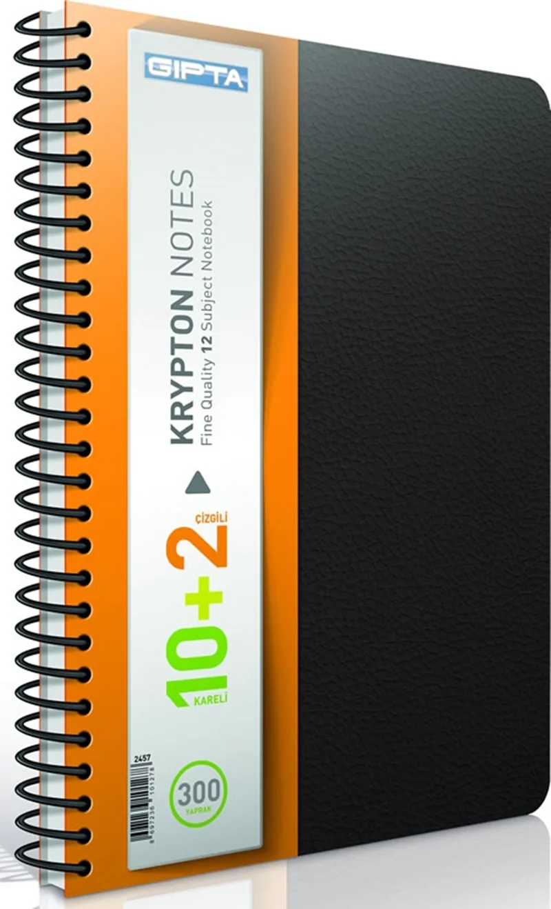 GIPTA DEFTER KRYPTON A4 SPİRALLİ SEPERATÖRLÜ PP KAPAK 10+2 250 YP. 2456