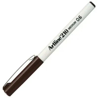 ARTLINE KEÇE UÇLU YAZI KALEMİ 210N 0.6 KOYU KAHVERENGİ A-EK-210N DARK