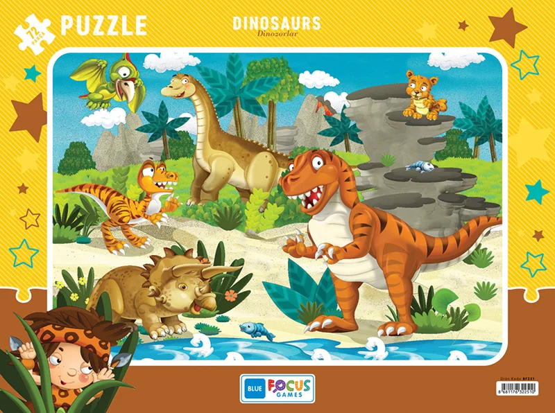 BLUE FOCUS PUZZLE 72 PARÇA DİNOZORLAR BF251