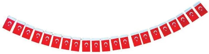 BUKET BAYRAK İPLİ MİNİK TÜRK 6x10 CM 40 LI BKT-305