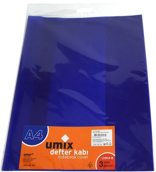 UMIX HAZIR DEFTER KABI A4 BANTLI 3 LÜ MAVİ U1914-B-MA