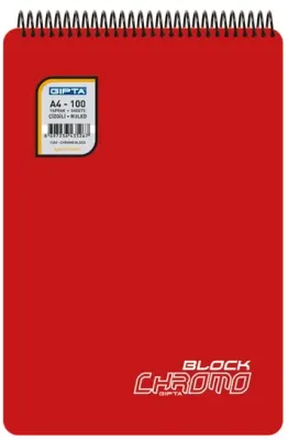 GIPTA BLOKNOT CHROMO BLOCK A5 SPİRALLİ PP KAPAK 80 YP. ÇİZGİLİ 3368