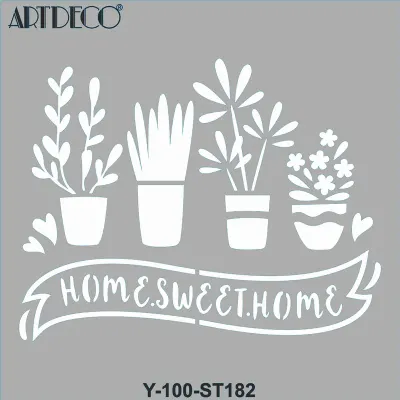 ARTDECO STENCIL 30x30 CM GÜZEL EVİM Y-100-ST182