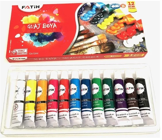 FATİH GUAJ BOYA 12 RENK 12 ML FA50521GB12