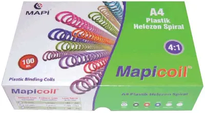 MAPİ SPİRAL PLASTİK HELEZON 4:1 25MM SİYAH 50 ADET 48 LOP 2352501