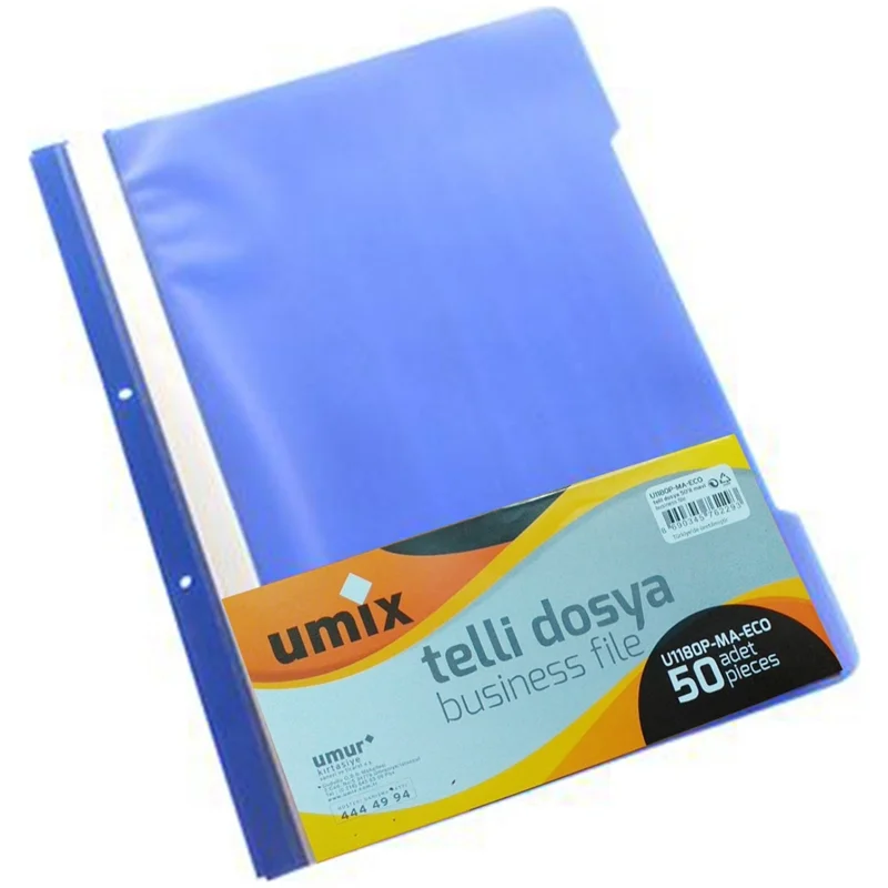 UMIX TELLİ DOSYA 50 Lİ AÇIK MAVİ U1180P-AM