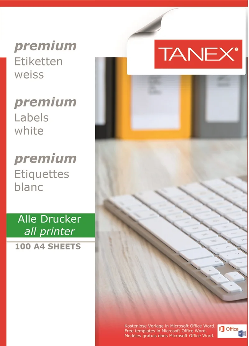 TANEX LASER ETİKET TW-2294 210 X 294.86 MM ( 1 ) 100 LÜ