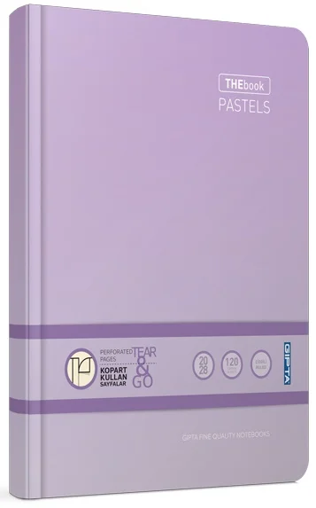GIPTA DEFTER THEBOOK PASTELS 17x24 İPLİK DİKİŞLİ SERT KAPAK 160 YP. ÇİZGİLİ 3048