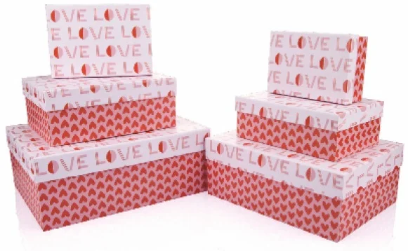 GIPTA KUTU SETİ 6 LI DİKDÖRTGEN VALENTİNES DAY LINDO BX06630
