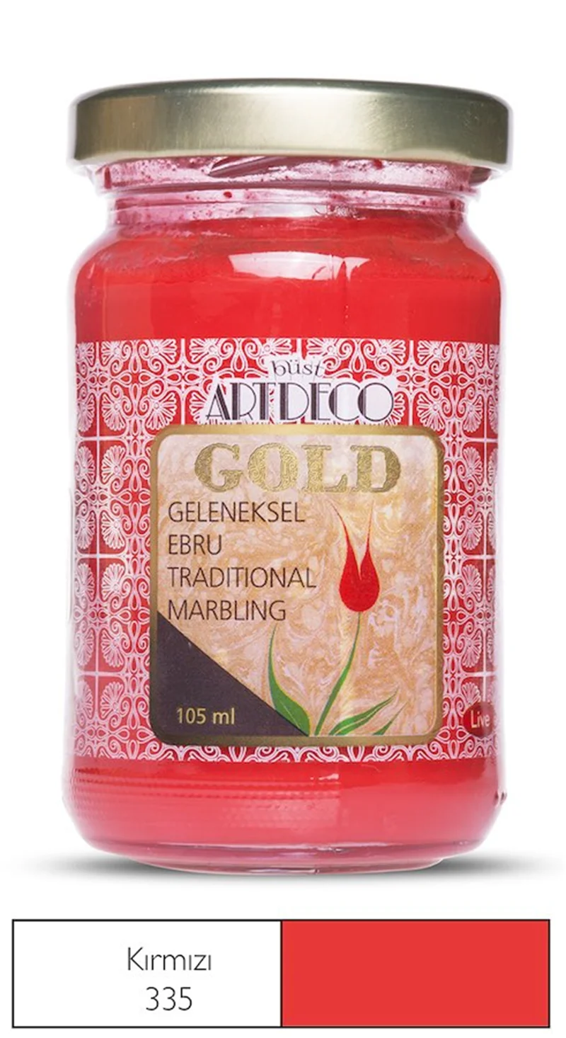 ARTDECO EBRU BOYASI GOLD 105 ML KIRMIZI Y-018D-335