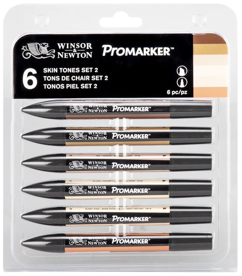 W&amp;N PROMARKER KALEM SET 6 RENK SKIN TONES 1 (TEN RENKLERİ) WN-0290114