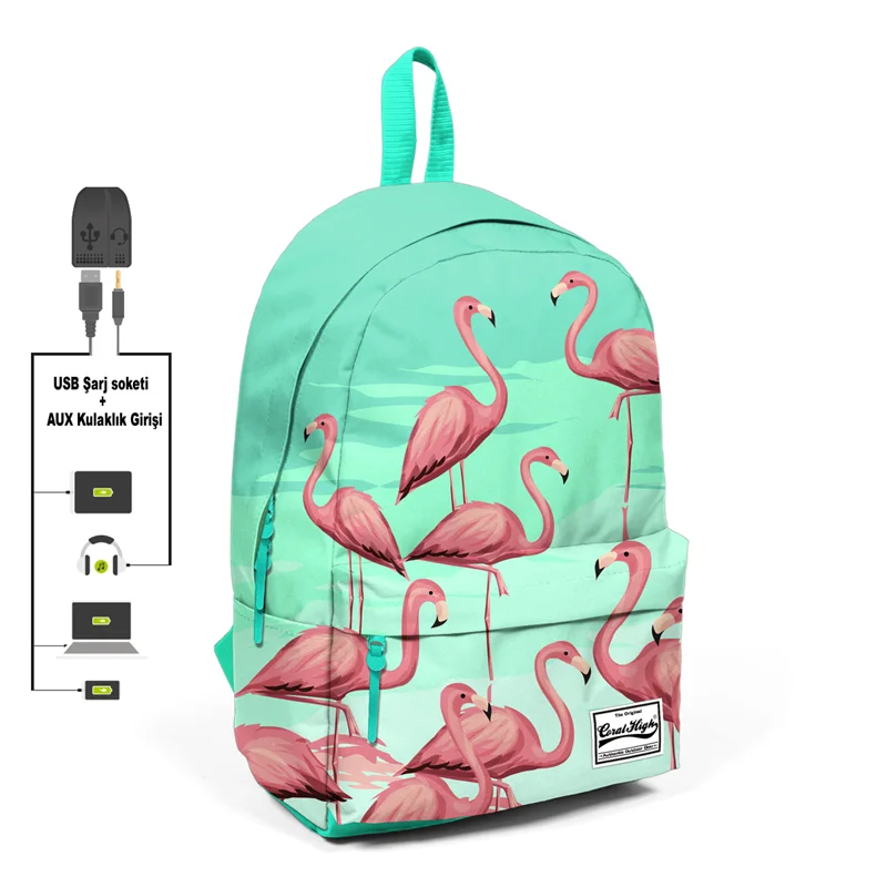YAYGAN ÇANTA SIRT CORAL HIGH USB+AUX SOKETLİ 23432