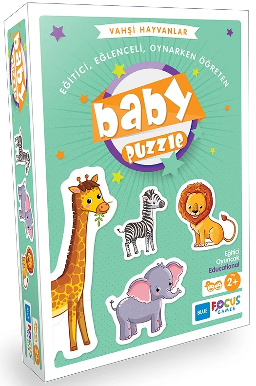 BLUE FOCUS PUZZLE BABY VAHŞİ HAYVANLAR BF158