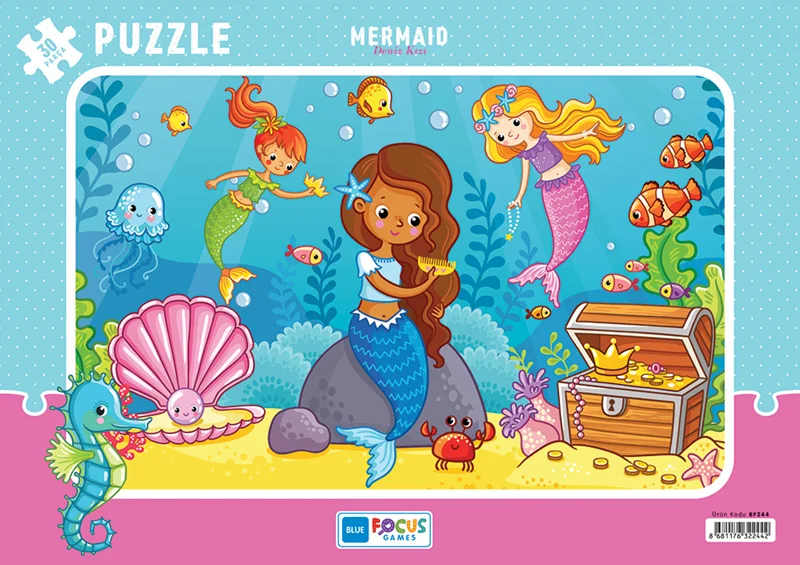 BLUE FOCUS PUZZLE 30 PARÇA DENİZ KIZI BF244
