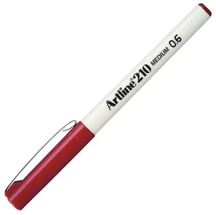 ARTLINE KEÇE UÇLU YAZI KALEMİ 210N 0.6 KOYU KIRMIZI A-EK-210N DARK