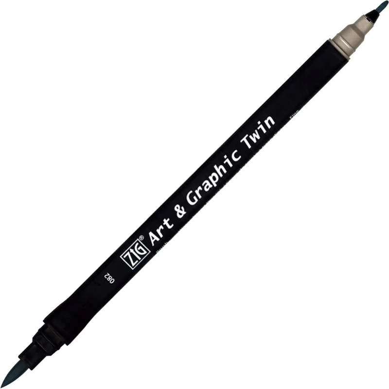 ZIG ART&amp;GRAPHIC TWIN TUT-80 082 SLATE GRAY