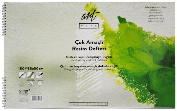 ARTWORK RESİM DEFTERİ SPİRALLİ 35x50 180 GR 15 YP 30010833
