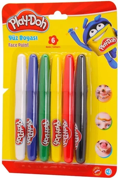 PLAY-DOH YÜZ BOYASI 6 RENK SET YU001