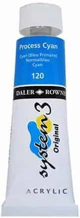 DALER ROWNEY AKRİLİK BOYA SYSTEM 3 ORIGINAL SERİSİ 75 ML PROCESS CYAN 129075120
