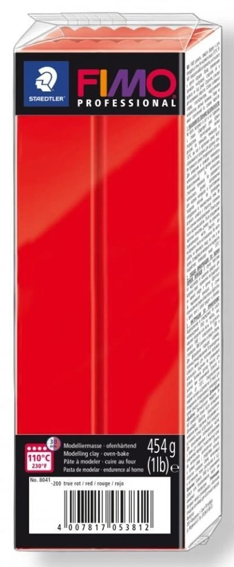 FIMO PROFESSIONAL MODELLEME KİLİ 454 GR DOĞAL KIRMIZI 8041-200