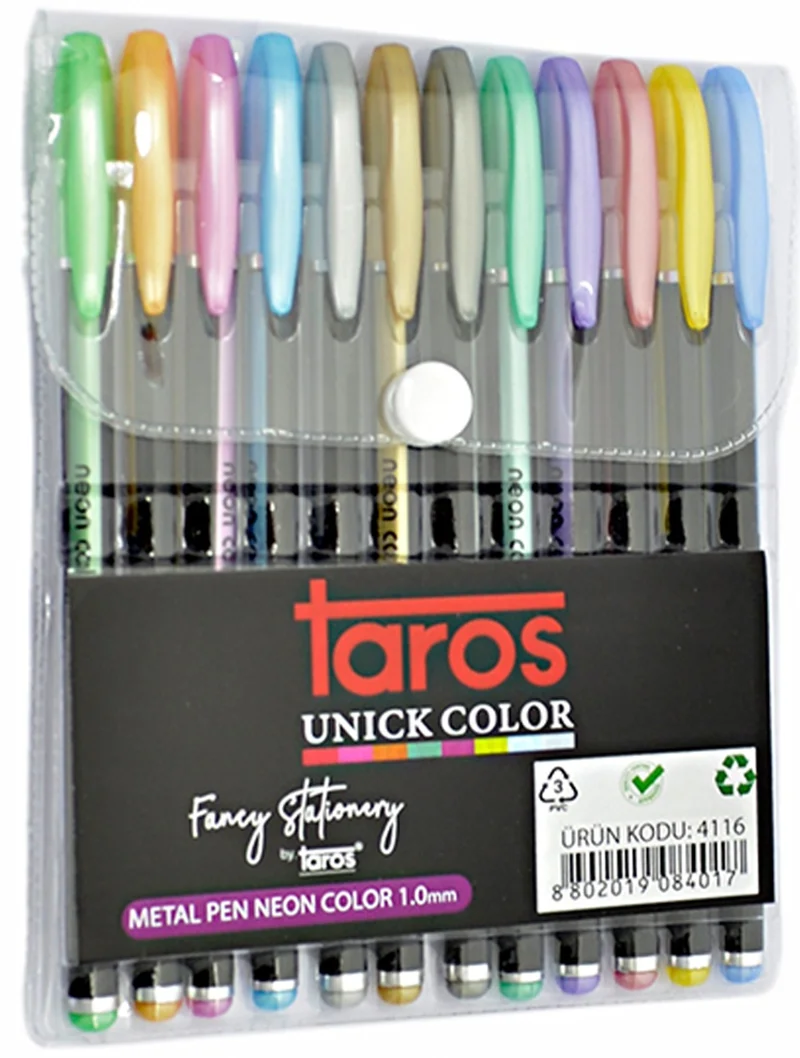 UNICK COLOR JEL KALEM METALİZE 12 Lİ SET 28 Lİ 4116