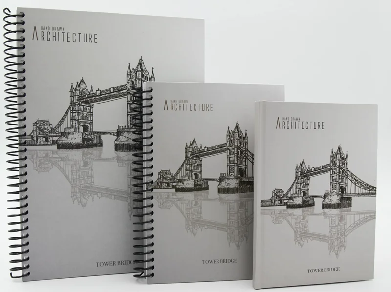 DİLMAN DEFTER ARCHITECTURE SPİRALLİ SERT KAPAK 16x22 120 YP DÜZ 2148