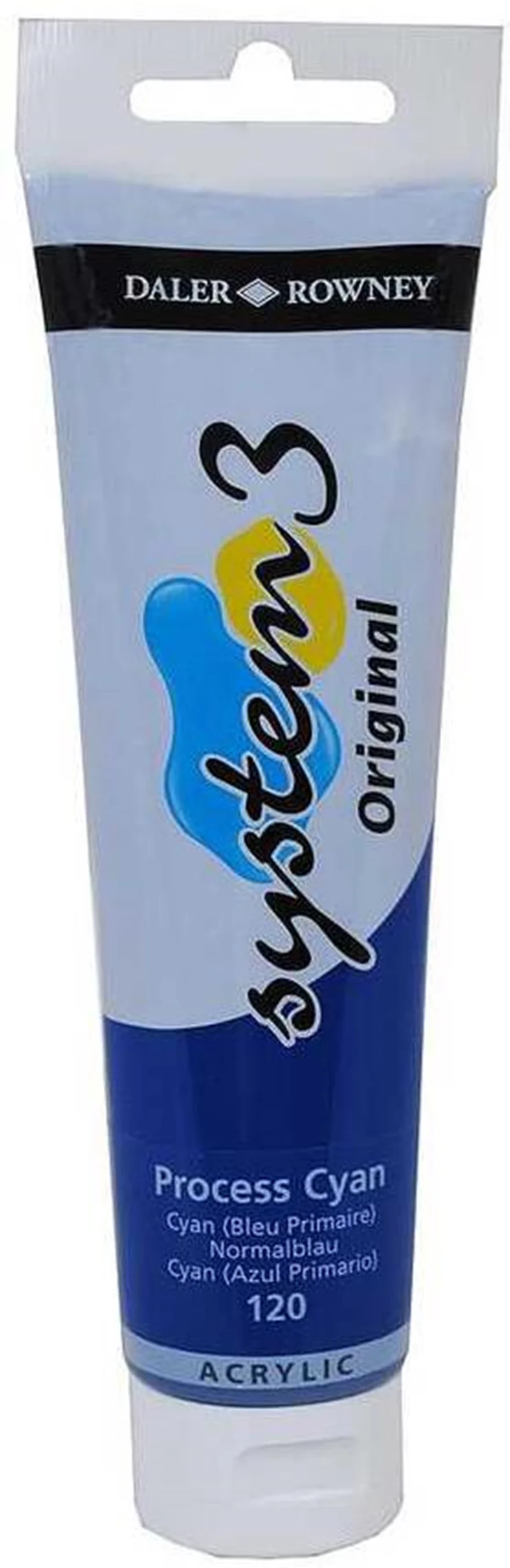 DALER ROWNEY AKRİLİK BOYA SYSTEM 3 ORIGINAL SERİSİ 150 ML PROCESS CYAN 129150120