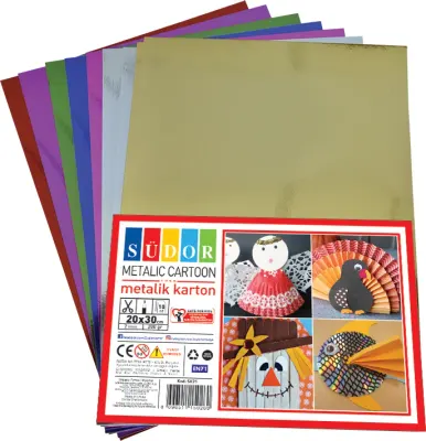 SÜDOR KARTON METALİK 20x30 250GR 10LU 5 RENK SK21