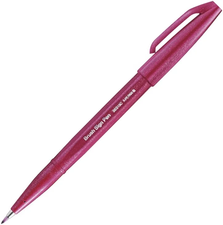 PENTEL İMZA KALEMİ SING PEN BRUSH SES15C KIRMIZI Y SES15C-B2X