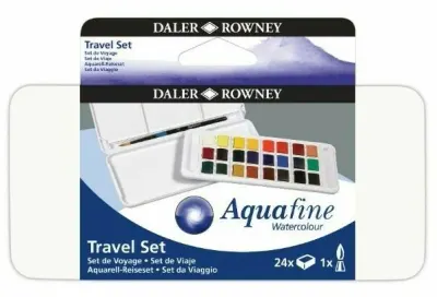 DALER ROWNEY SULU BOYA AQUAFINE SET SEYAHAT SETİ 24 LÜ YARIM BOY PLASTİK KUTU 131900102