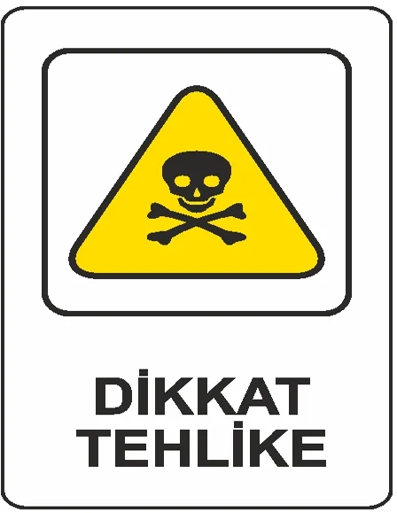 EKSTRAFİX UYARI LEVHASI 203 YUL-309 16x24 CM DİKKAT TEHLİKE