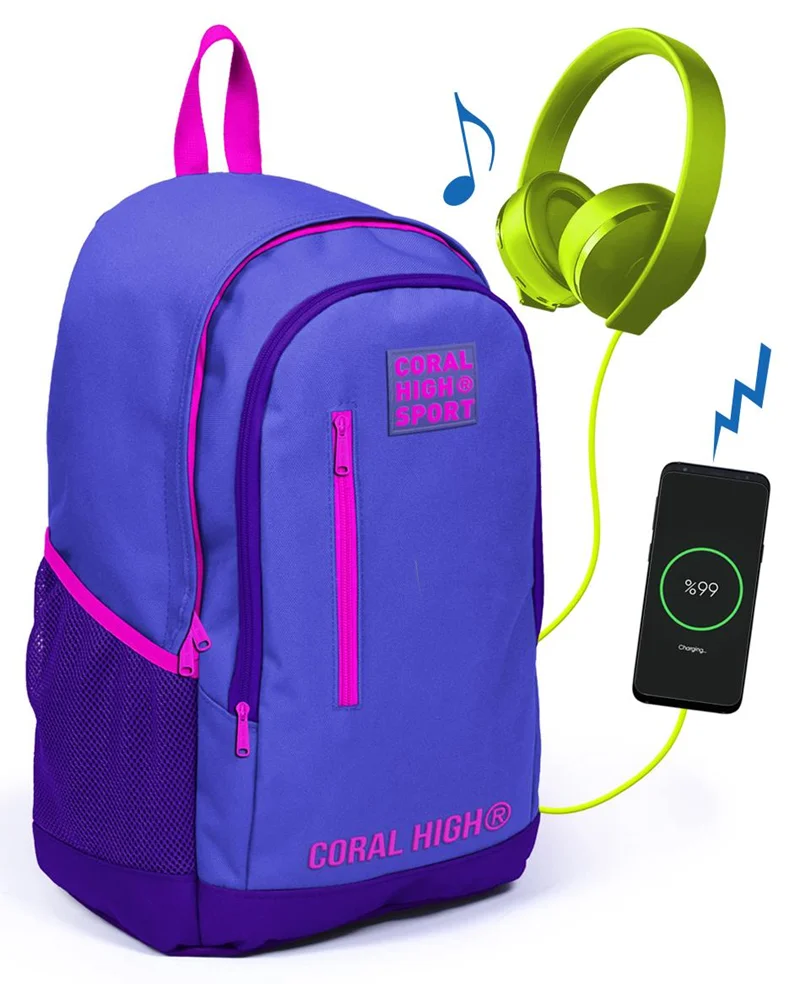 YAYGAN ÇANTA SIRT CORAL HIGH SPORT USB+AUX SOKETLİ 23234