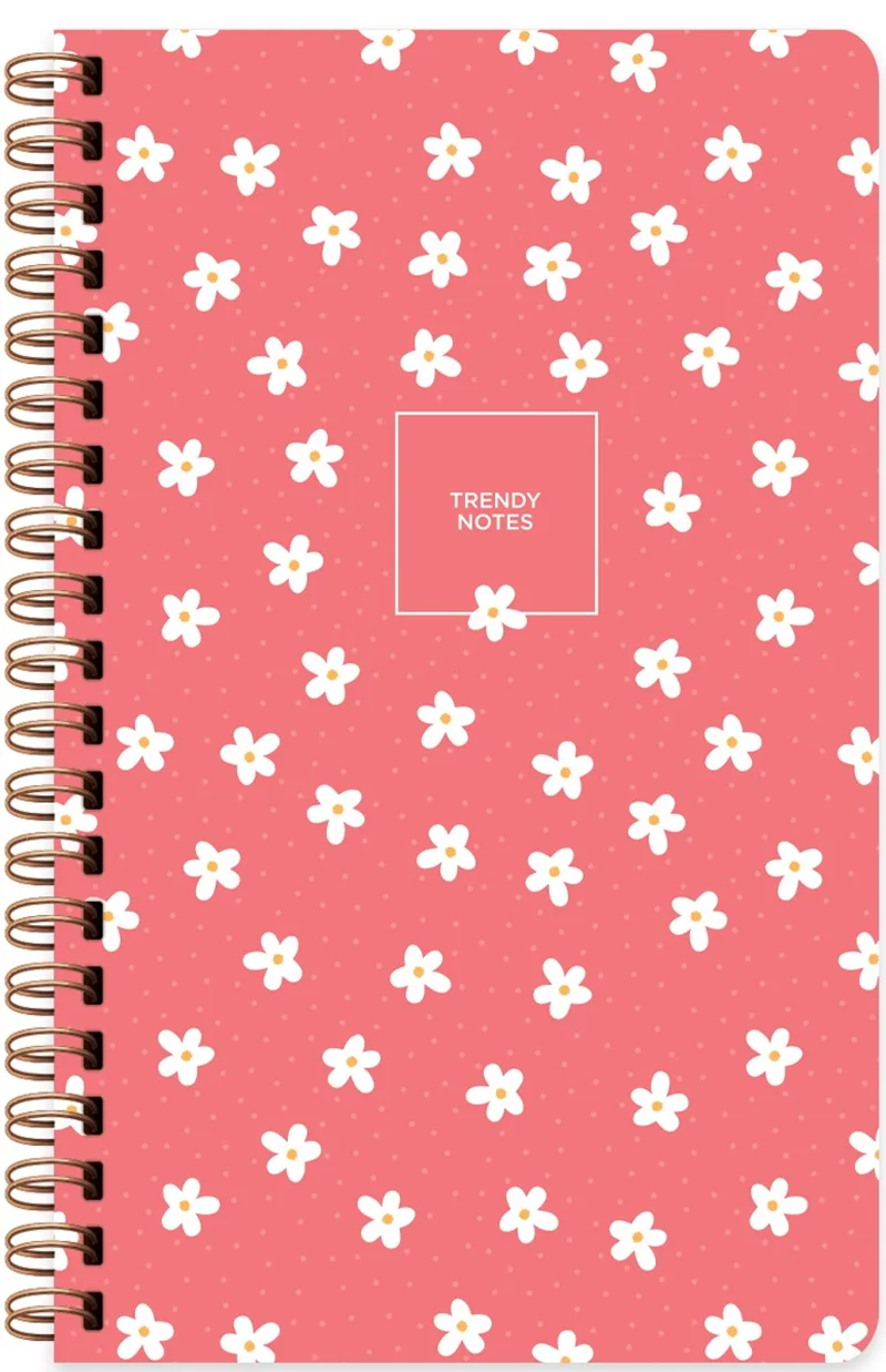 KESKİN DEFTER ÇİÇEK 13x21 SERT KAPAK SPİRALLİ 96 YP. ÇİZGİLİ 410359