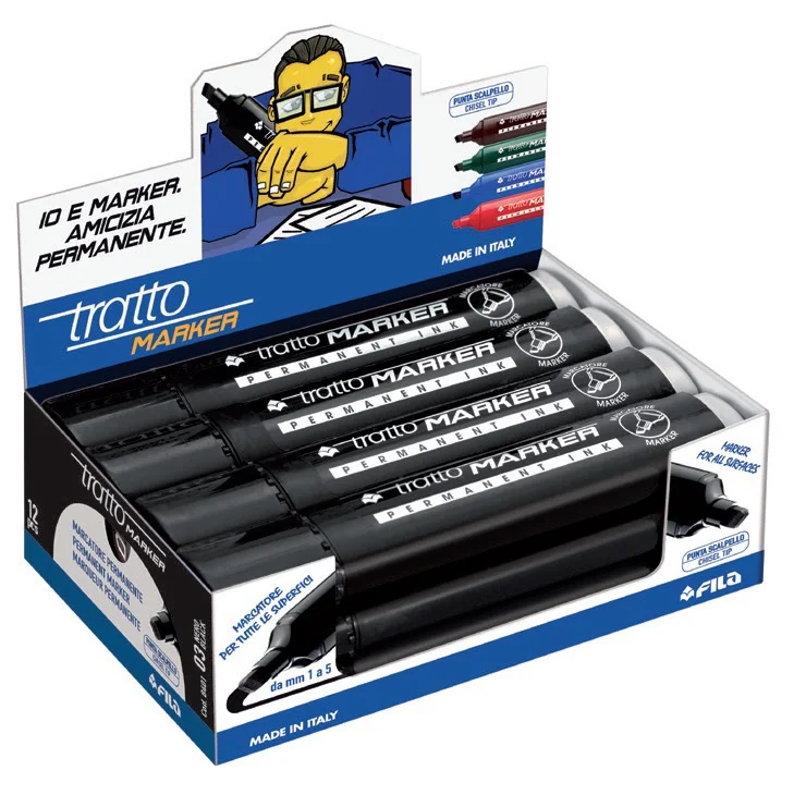 TRATTO PERMANENT MARKÖR KESİK UÇ MAVİ 840103