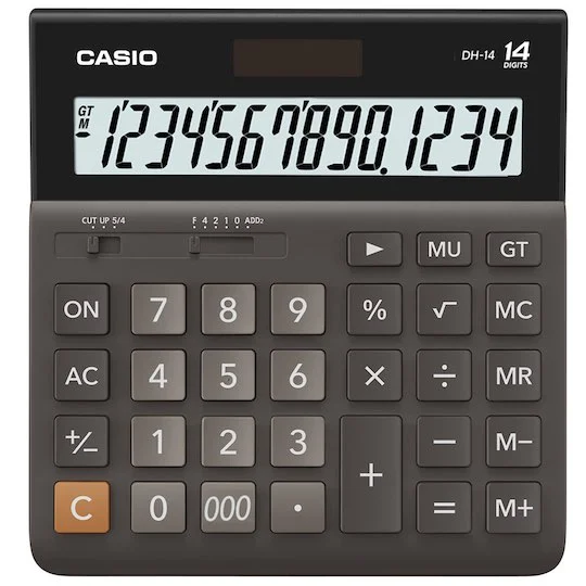 CASIO HESAP MAKİNESİ MASAÜSTÜ DH-14 14 HANE