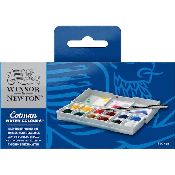 W&amp;N SULU BOYA COTMAN SET 12 x YARIM TABLET SKETCHERS POCKET BOX WN-0390640