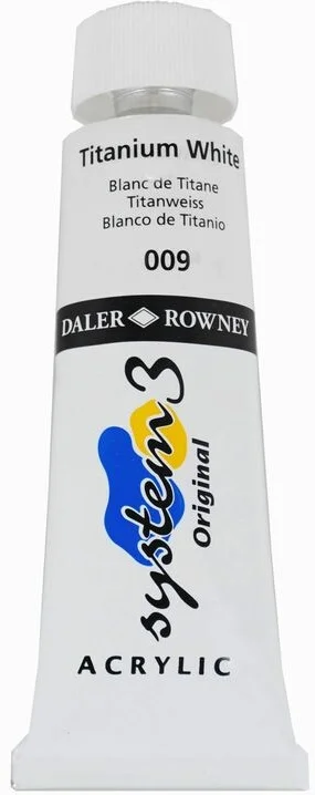 DALER ROWNEY AKRİLİK BOYA SYSTEM 3 ORIGINAL SERİSİ 75 ML TITANIUM WHITE 129075009