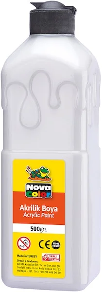 NOVA COLOR AKRİLİK BOYA 500 GR BEYAZ NC-385