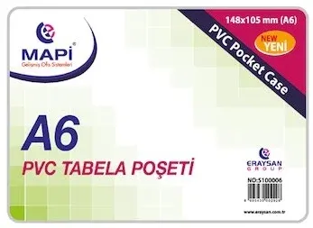 MAPİ TABELA POŞETİ A6 PVC 40LI 510 00 06
