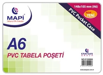 MAPİ TABELA POŞETİ A6 PVC 40LI 510 00 06